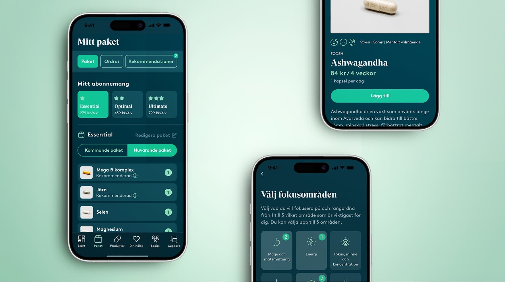 App för Wellon utvecklad i React Native och designad av Brainforest
